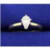 Image 1 : 1/2 Carat Pear Shape Solitaire Diamond Ring