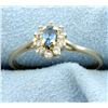 Image 1 : Blue Topaz & Diamond Ring