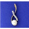 Image 1 : Diamond & Pearl Pendant