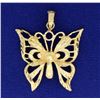Image 1 : Diamond Cut Butterfly Charm or Pendant