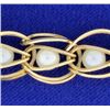 Image 2 : Gold & Pearl Designer Bracelet