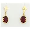 Image 1 : Lab Ruby Dangle Earrings