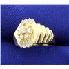 Image 2 : 15 Diamond Cluster 14k Ring