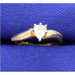 1/4 Carat Pear Shape Diamond Ring