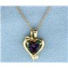 Image 1 : Mystic Heart Topaz & CZ in 10k Pendant