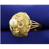 Image 2 : Antique Pearl & Multi Color Gold Ring