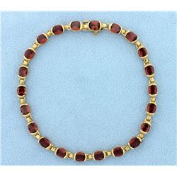 Garnet 14k Gold 10 Carat Bracelet