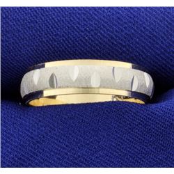 Tutone 14k Wedding Band