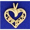 Image 1 : Love Heart Pendant in Yellow and Rose Gold