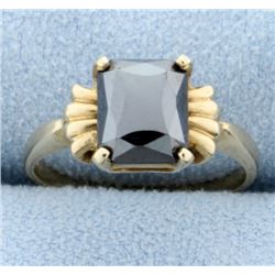 Synthetic Black Sapphire Ring