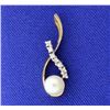 Image 1 : Diamond & Pearl Pendant