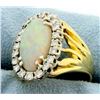 Image 2 : Vintage 18K Opal & Diamond Ring