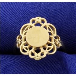 14K Yellow Gold  J  Monogram Ring