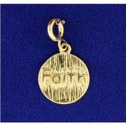 14K  Faith  Charm