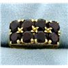 Image 1 : 18k Italian Made 4ct TW Garnet Ring