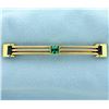 Image 1 : Antique .75ct Emerald Pin