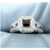 Image 1 : Antique Style Square Cut Garnet Ring