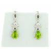 Image 1 : Elegant Peridot Dangle Earrings set in Sterling Silver