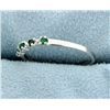 Image 2 : Emerald and Diamond Ring in Platinum over Sterling Silver