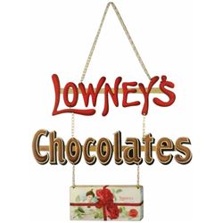 Lowney's Chocolates 3pc Chain Hanging Sign