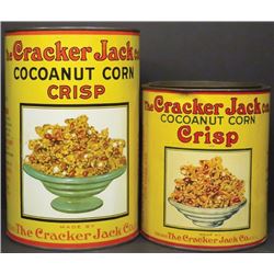 Two Cracker Coconut Corn Crisp Tins