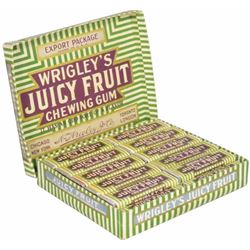 Wrigley's Juicy Fruit Chewing Gum Display Box