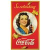 Image 1 : 1941 Coca Cola Autumn Girl Cardboard Sign