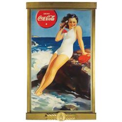 Coca Cola Cardboard Poster in Original Frame