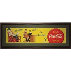 1940's Coca Cola Cardboard Sign