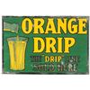 Image 1 : Orange Drip Soda Tin Over Cardboard Sign
