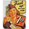 Image 2 : 7-Up Two Sided Die Cut Cardboard Sign