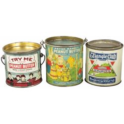 Three Peanut Butter Tins