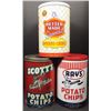 Image 1 : Three 1 Lb. Potato Chip Tins