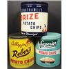 Image 1 : Three 1 Lb. Potato Chip Tins