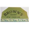 Image 2 : Brown's Velvet Ice Cream Die Cut Cardboard Sign