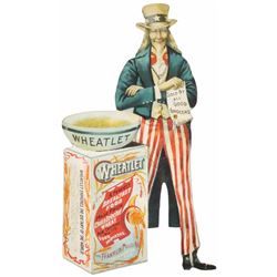 Wheatlet Die Cut Easelback Sign, Uncle Sam