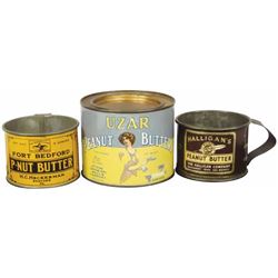 Three Peanut Butter Tins