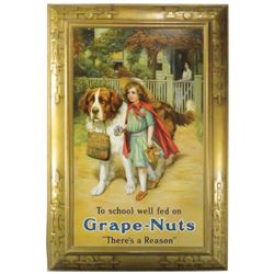 Grape Nuts Self Framed Tin Sign