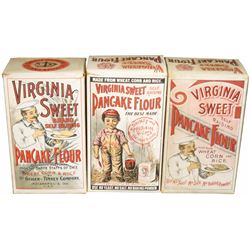 Collection of Virginia Sweet Pancake Flour Boxes