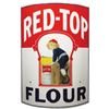 Image 1 : Red Top Flour Porcelain Curved Corner Sign