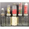 Image 1 : Collection of Embossed Glass Store Jars