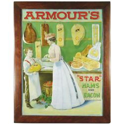 Rare Armour's Embossed Tin Sign