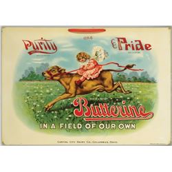 Purity & Pride Butterine Celluloid Sign