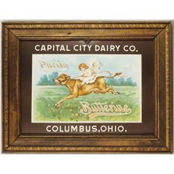 Capital City Dairy Co. Embossed Cardboard Sign