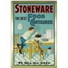 Image 1 : Stoneware Beveled Tin Over Cardboard Sign
