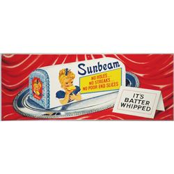 1959 Sunbeam Bread Embossed Tin Sign