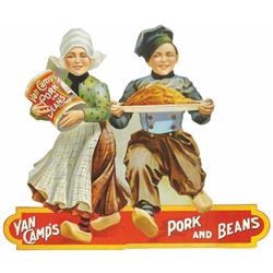 Van Camp's Pork and Beans Die Cut Cardboard Sign