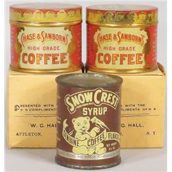 Three Sample Size Country Store Tins