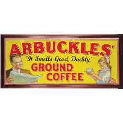 Arbuckles Coffee Embossed Tin Sign