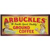 Image 1 : Arbuckles Coffee Embossed Tin Sign